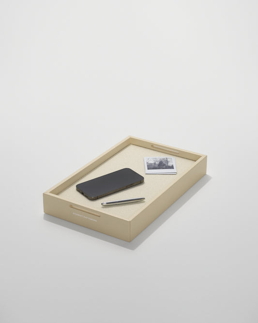 kvadrat raf simons off white leather mirror tray