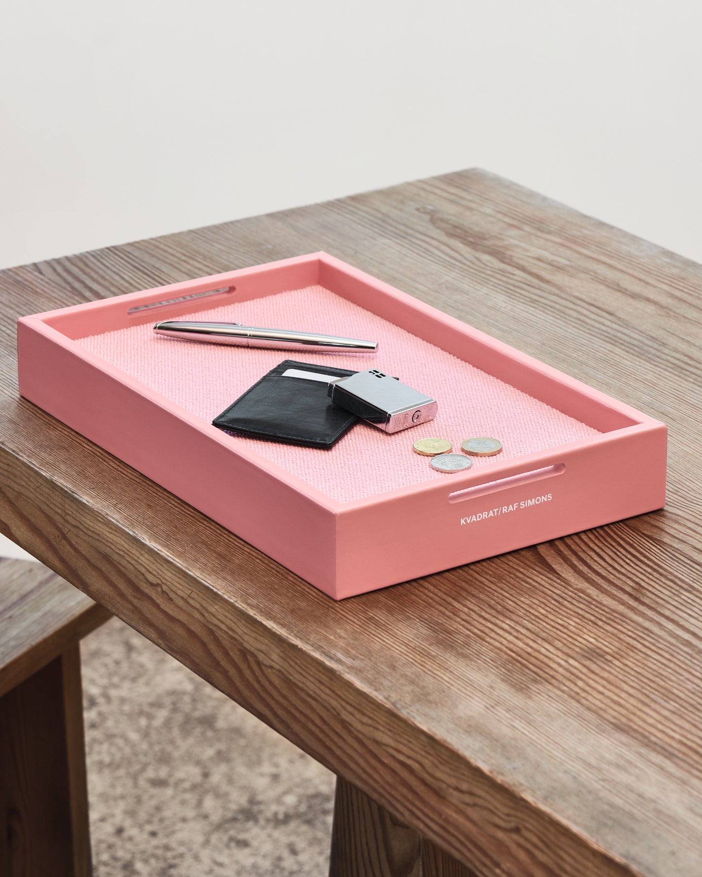 Leather Mirror Tray | Pink