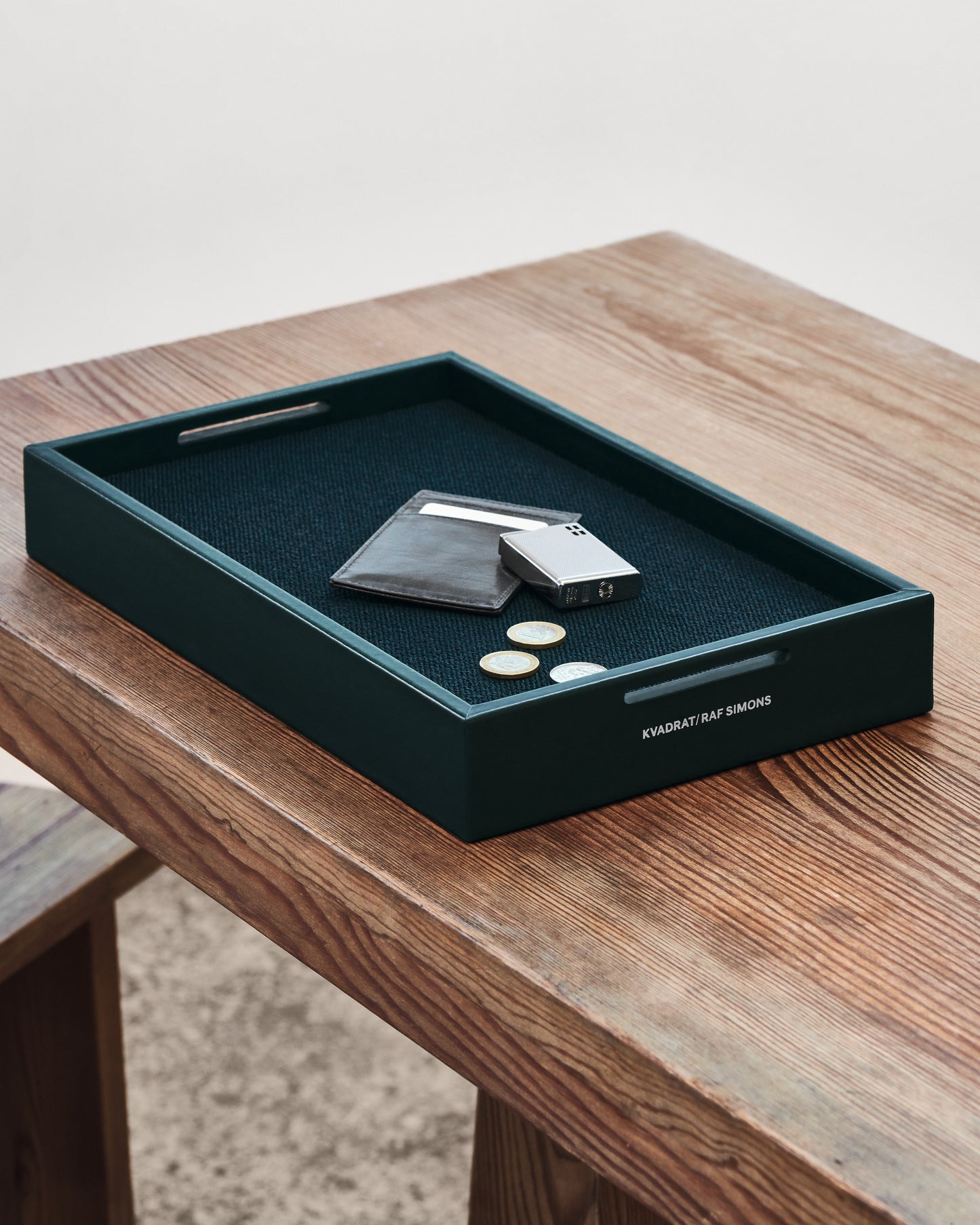 Leather Mirror Tray | Dark Green
